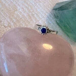 Firm RING SALE 4.99 SHIPPING! Vintage Blue Sapphire Sterling Silver Ring